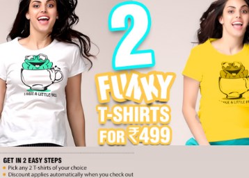 Limited Period Offer :- Choose Any 2 Printed Funny T-Shirts at Just Rs. 499