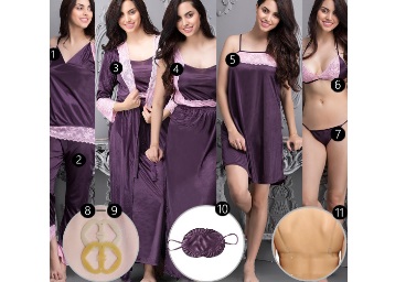 Clovia Special : Nightwear 11 PC OF SET at Just Rs. 1199 + Extra 5% Off+ FREE Shipping