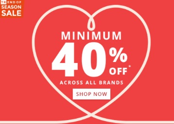 Trend of Season Sale : Min. 40% off on Popular Brands + 30% Cashback