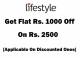 BUMPER OFFER : Get Flat Rs. 1000 Off On Rs. 2500 [Applicable On Discounted Items]