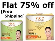 Flat 75% off:- VLCC Ayurveda Facial Kits at Just Rs. 89 + Free Shipping