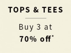 Big DEAL:- Buy Any 3 T-shirts at Min. 70% off + Free Shipping & More