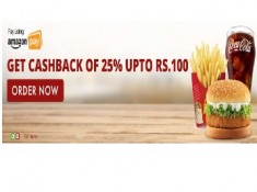 Flat 25% Cashback on any order on McDelivery by Amazon Pay