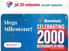 Flat Rs.1000 OFF On Domino's On Orders Above Rs.2000